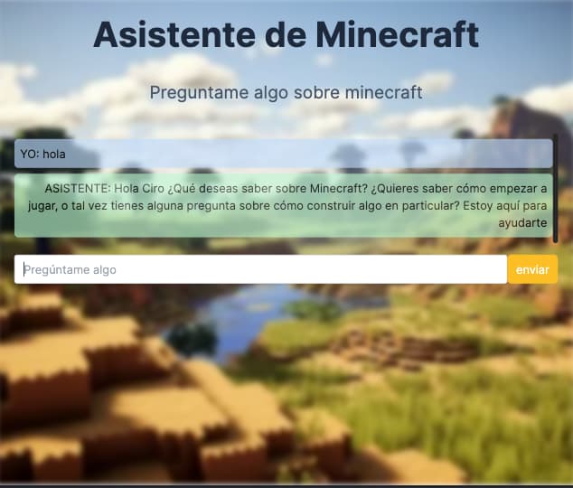 Minecraft Chatbot <Hackaton Vercel>